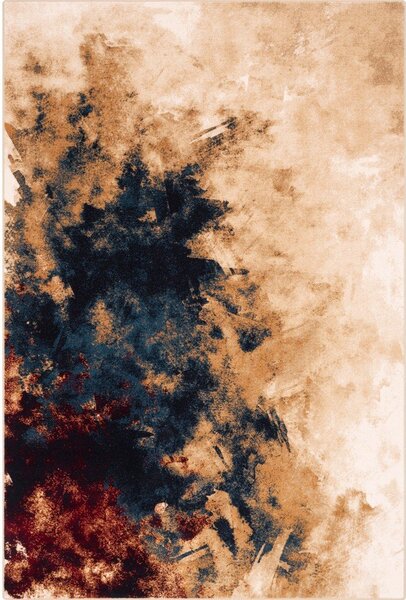 Covor din lână 133x180 cm Burst dark beige – Agnella