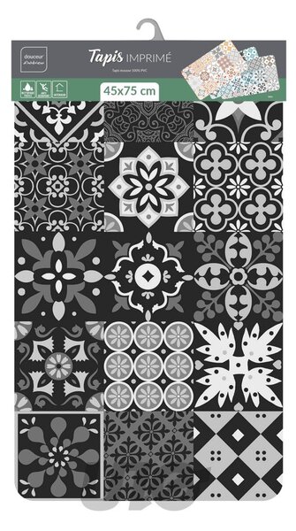 Covor negru din PVC 45x75 cm Salou – douceur d'intérieur