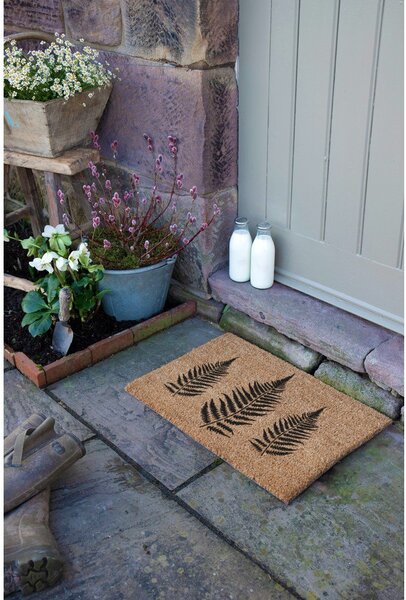 Covoraș de intrare din fibre de nucă de cocos 40x60 cm Fern Leaf – Artsy Doormats