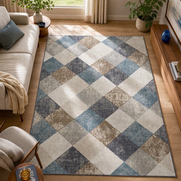 Covor albastru/bej 120x170 cm Terrain – Hanse Home