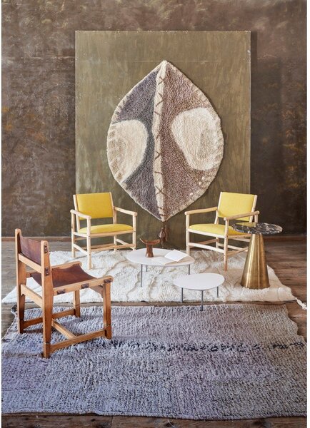 Covor alb lavabil/țesut manual din lână 170x240 cm Enkang Ivory – Lorena Canals