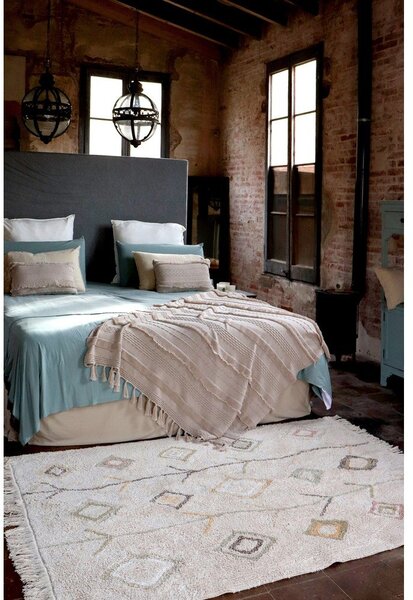Covor bej lavabil/țesut manual din bumbac 140x200 cm Kaarol Earth – Lorena Canals