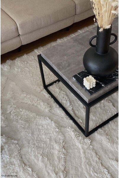Covor alb lavabil/țesut manual din lână 170x240 cm Enkang Ivory – Lorena Canals