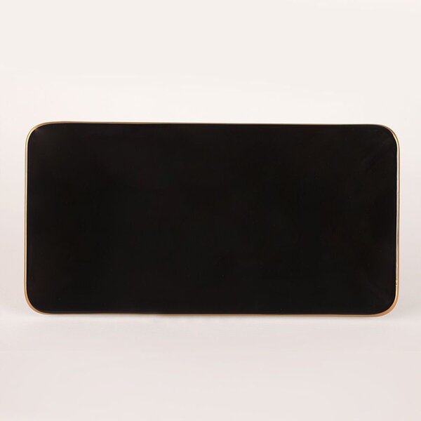 Set cina 275KRM1663, 44 piese, negru, ceramica