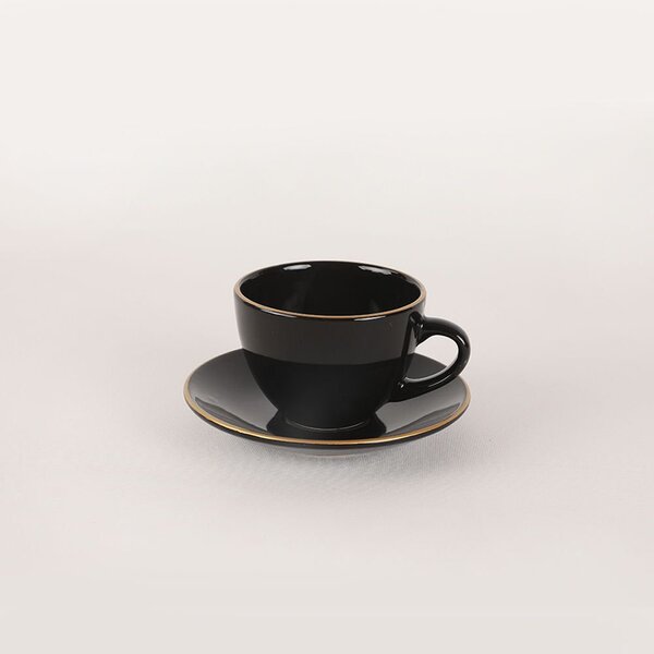 Set cina 275KRM1663, 44 piese, negru, ceramica