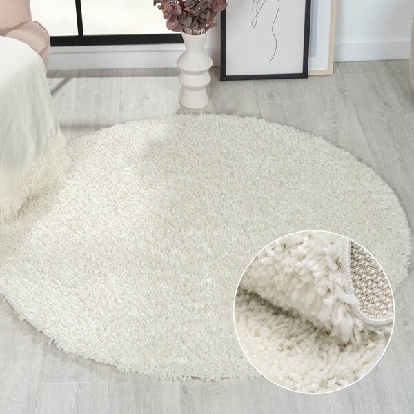 Covor rotund My Shaggy crem 100 cm