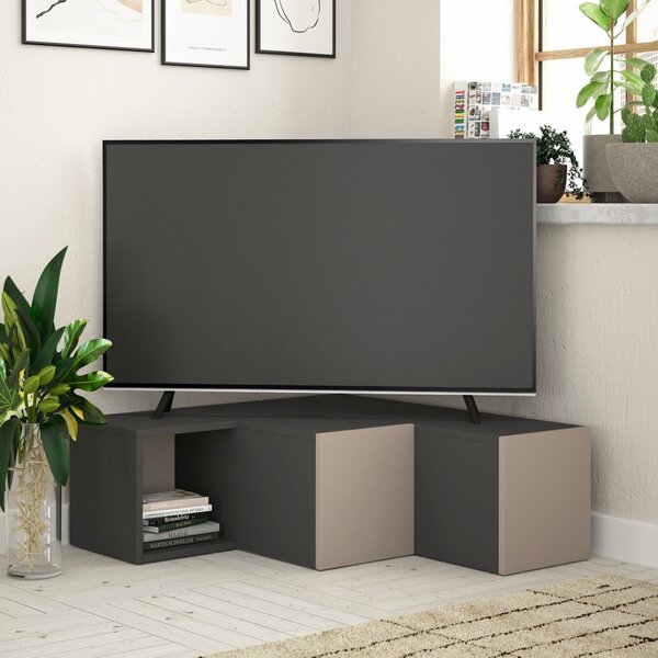 Comoda TV Compact-Anthracite, gri, PAL melaminat, 90x32x92 cm