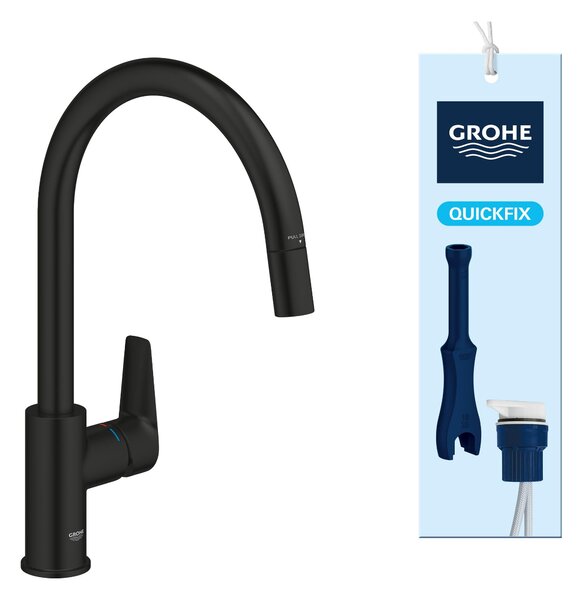 Grohe Start Edge baterie bucătărie pe picior negru 305502430