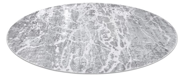 Covor MEFE modern Cerc 6182 Beton - structural două niveluri de lână gri