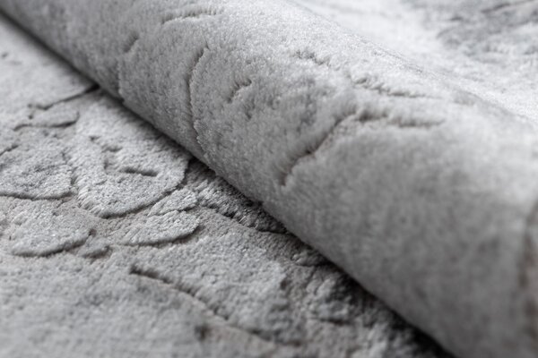Covor MEFE modern Cerc 6182 Beton - structural două niveluri de lână gri