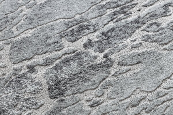 Covor MEFE modern Cerc 6182 Beton - structural două niveluri de lână gri