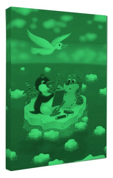 Tablou fosforescent Foca, pinguin, pescarus