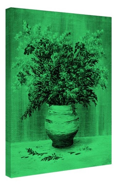 Tablou fosforescent Galbenele in vas ceramic