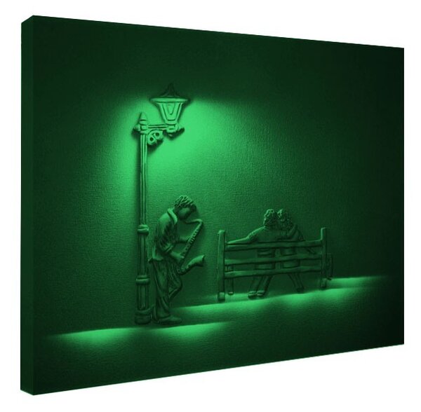 Tablou fosforescent Saxofonist