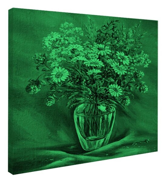 Tablou fosforescent Vaza de sticla cu flori de camp