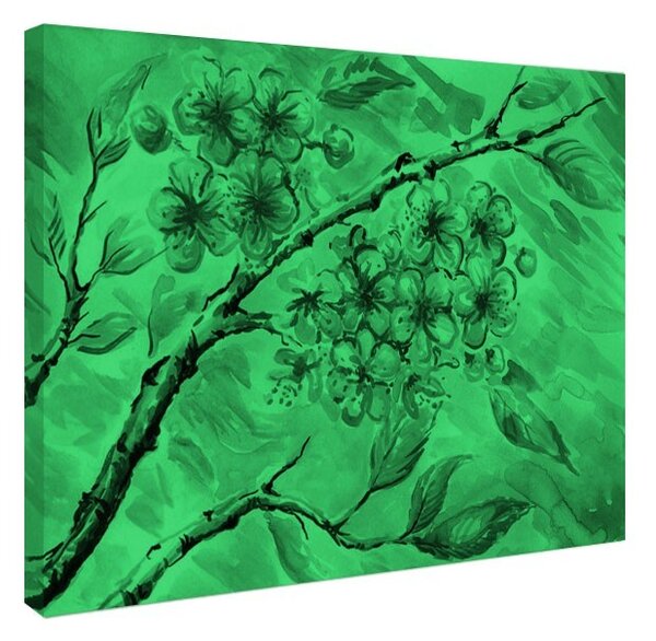 Tablou fosforescent Flori roz
