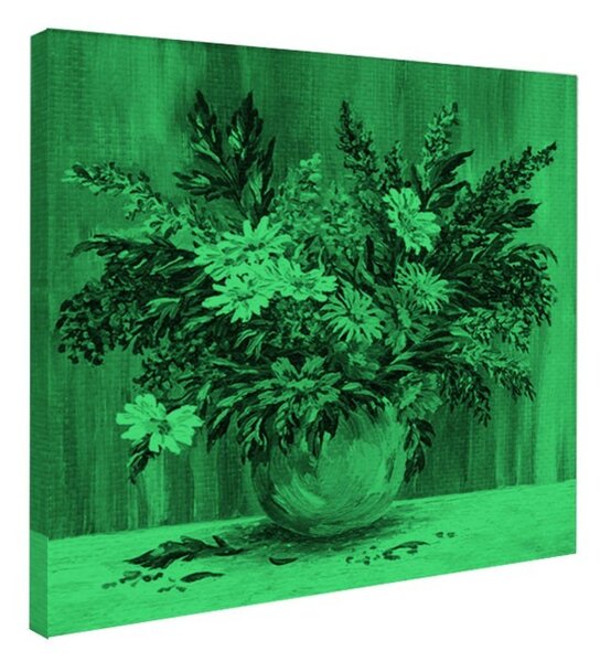 Tablou fosforescent Flori de camp in vaza de lut