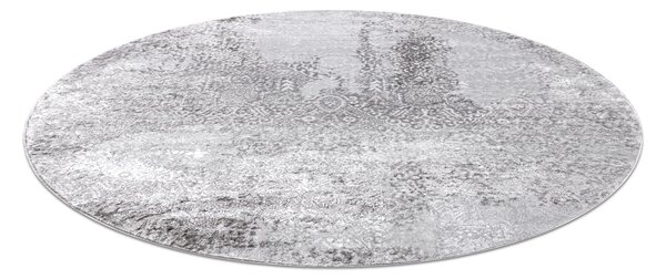 Covor MEFE modern Cerc 8731 Vintage - structural două niveluri de lână gri
