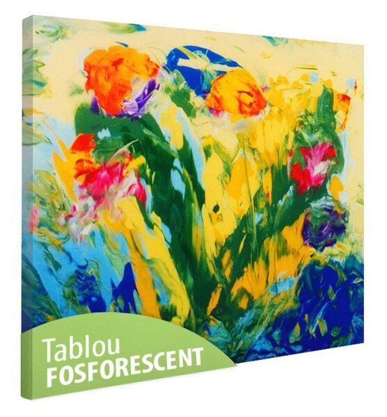 Tablou fosforescent Abstract pe sticla