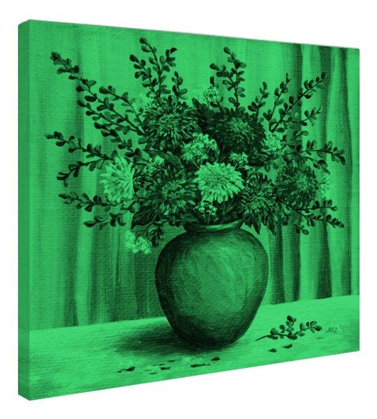Tablou fosforescent Flori de ochiul boului in vaza de lut