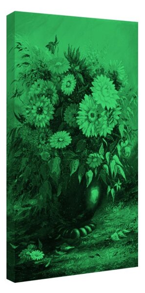 Tablou fosforescent Buchet de flori in vaza albastra