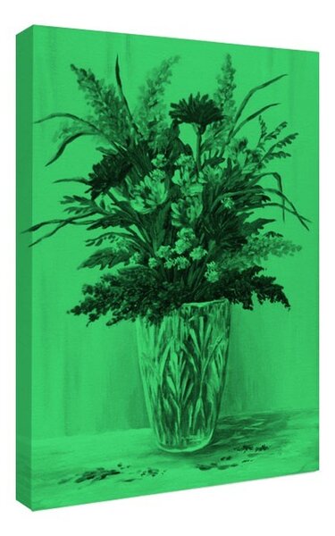 Tablou fosforescent Buchet de flori in vaza de cristal