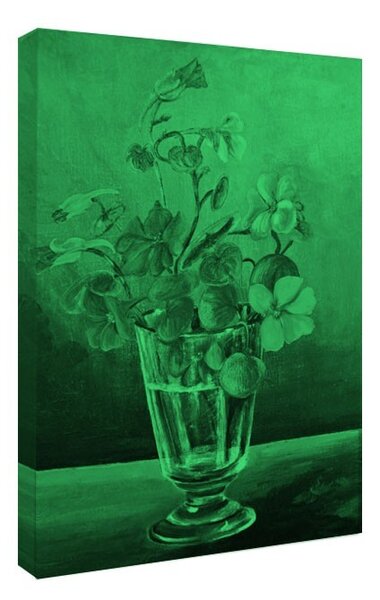 Tablou fosforescent Flori intr-un pahar
