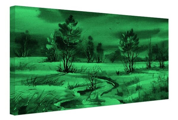 Tablou fosforescent Iarna pastelata