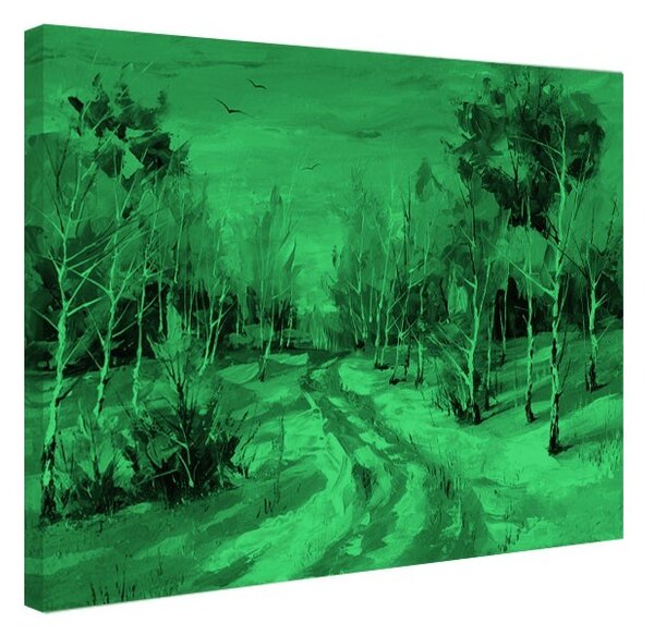 Tablou fosforescent Drum de iarna