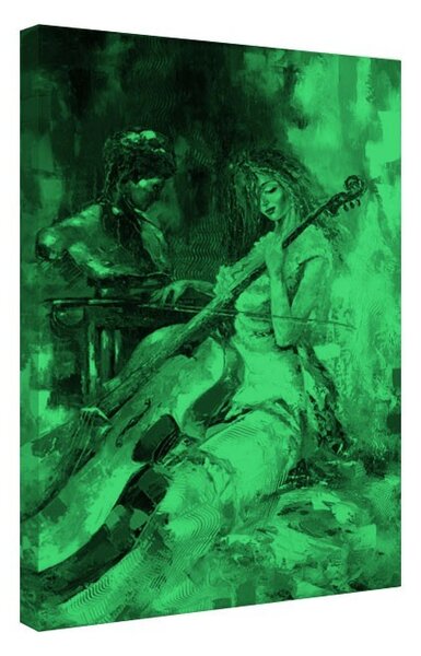 Tablou fosforescent Cantand la violoncel