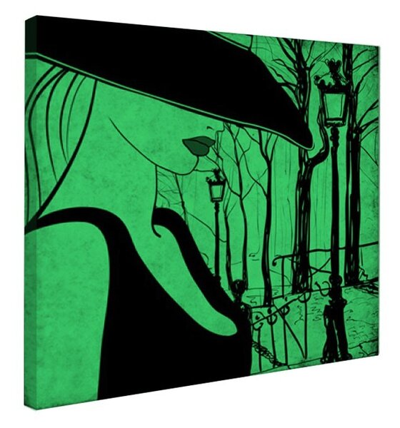 Tablou fosforescent Femeie in Paris