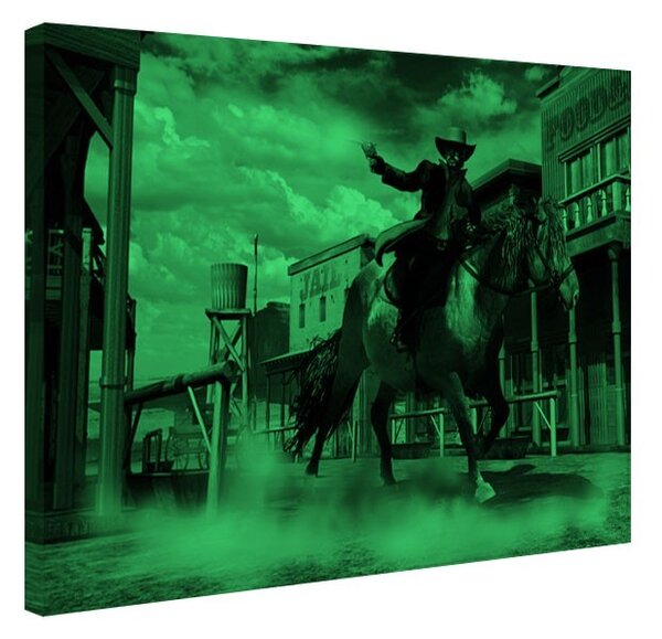 Tablou fosforescent Cowboy din Vestul Salbatic