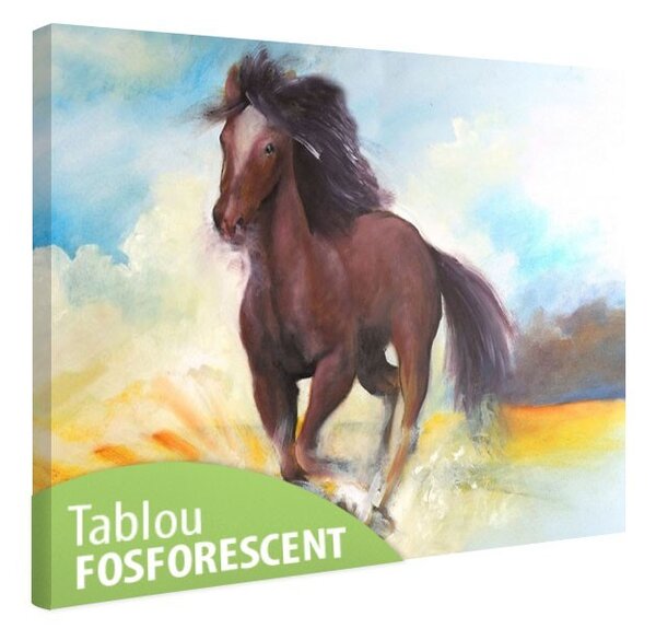 Tablou fosforescent Cal in galop