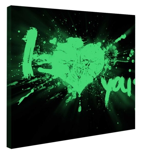 Tablou fosforescent I love you
