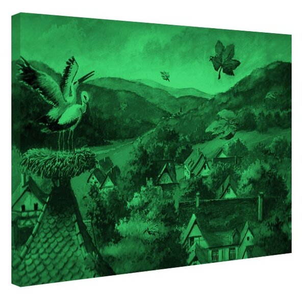 Tablou fosforescent Sat alsacian
