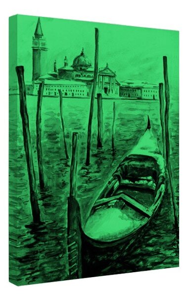 Tablou fosforescent Gondola iarna