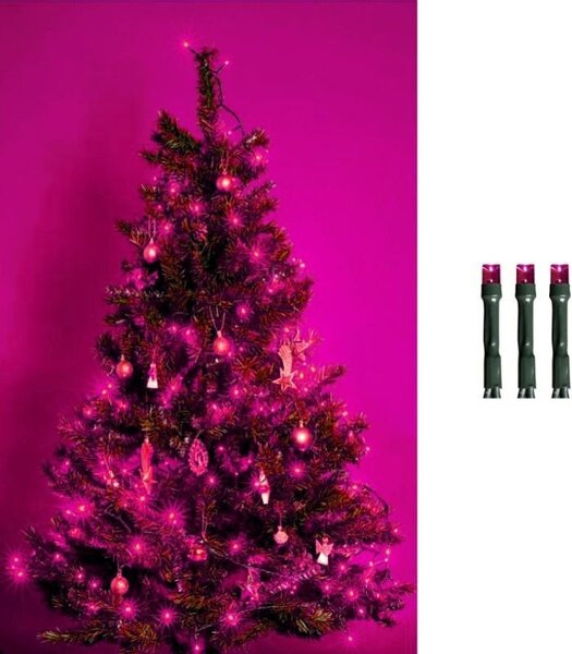 Ghirlanda 100 LED-uri lumina statica, lungime 9.5 metri, interior, alimentare retea