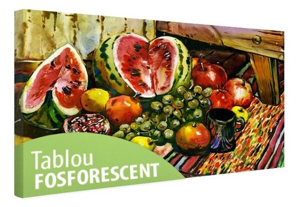 Tablou fosforescent Fructe pe masa