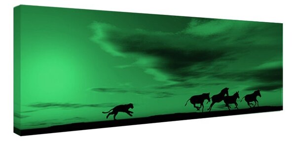 Tablou fosforescent Vanatoare de zebre