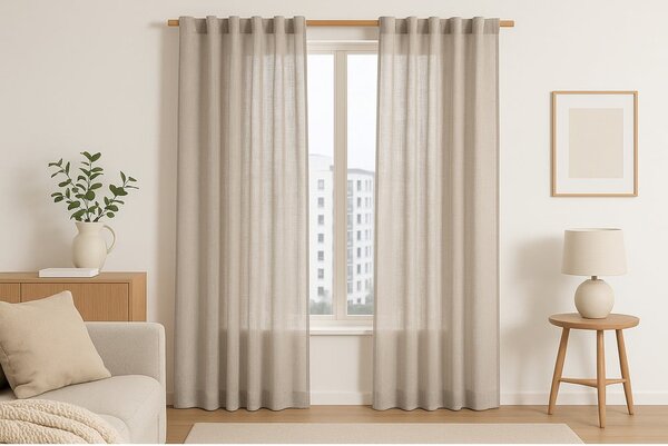 Draperie bej 140x250 cm Valeta – Restilo