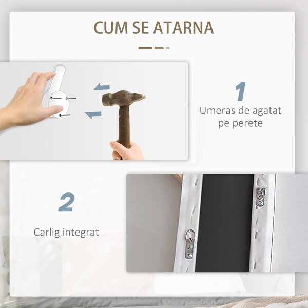 HOMCOM Set 5 Piese Arta de Perete Canvas Harta Lumii Tablouri Decorative pentru Dormitor Sufragerie 80x40 cm | Aosom Romania