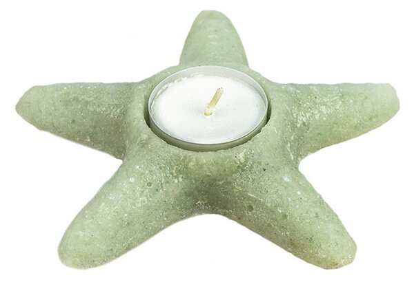 Suport lumanare luminescent, mini steluta, acryl, diametru 4 cm
