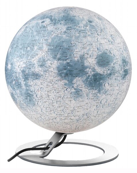 Glob Luna iluminat, 30 cm, detalii topografice, National Geographic
