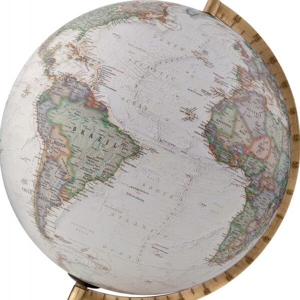 Glob iluminat Gold Executive, 30 cm, harta National Geographic