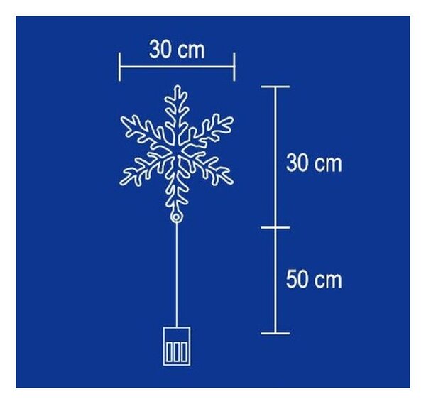 Decor fereastra cu Led-uri, fulg de zapada, Home