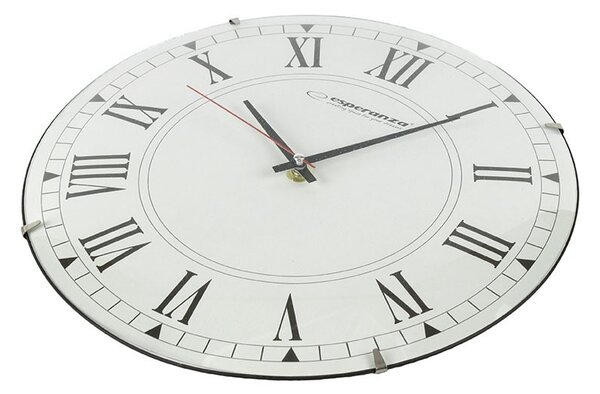 Ceas perete retro fara rama, cifre romane, rotund, 30 cm, Esperanza Roma
