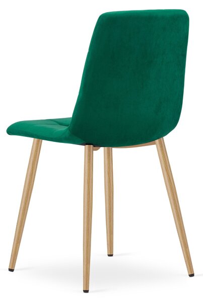 Scaun de catifea verde KARA