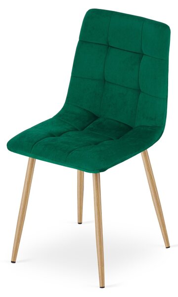 Scaun de catifea verde KARA