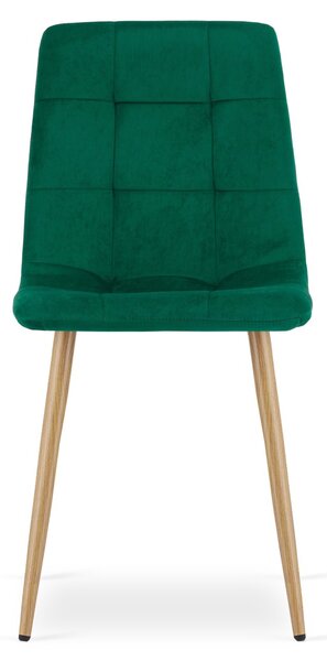 Scaun de catifea verde KARA