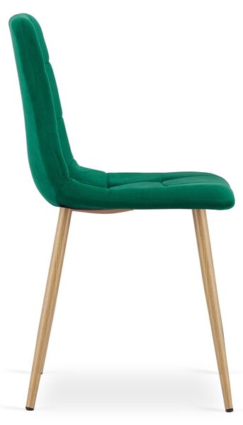 Scaun de catifea verde KARA